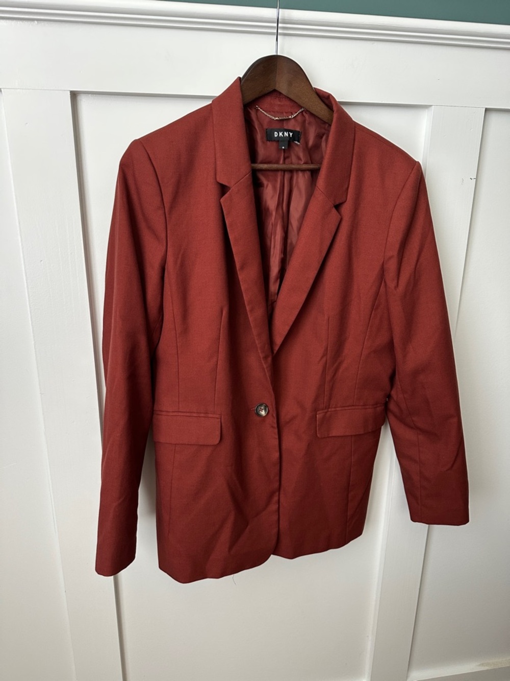 DKNY Women's Rust Single-Button Blazer
